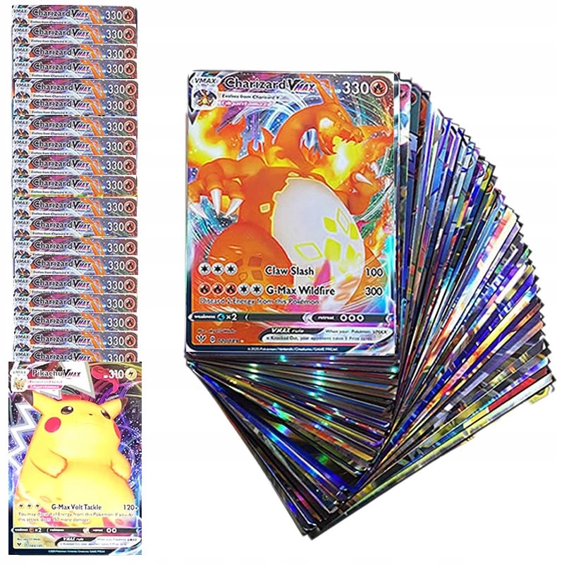 

100 Sztuk Legendarnych kart Pokemon 60V 40VMAX