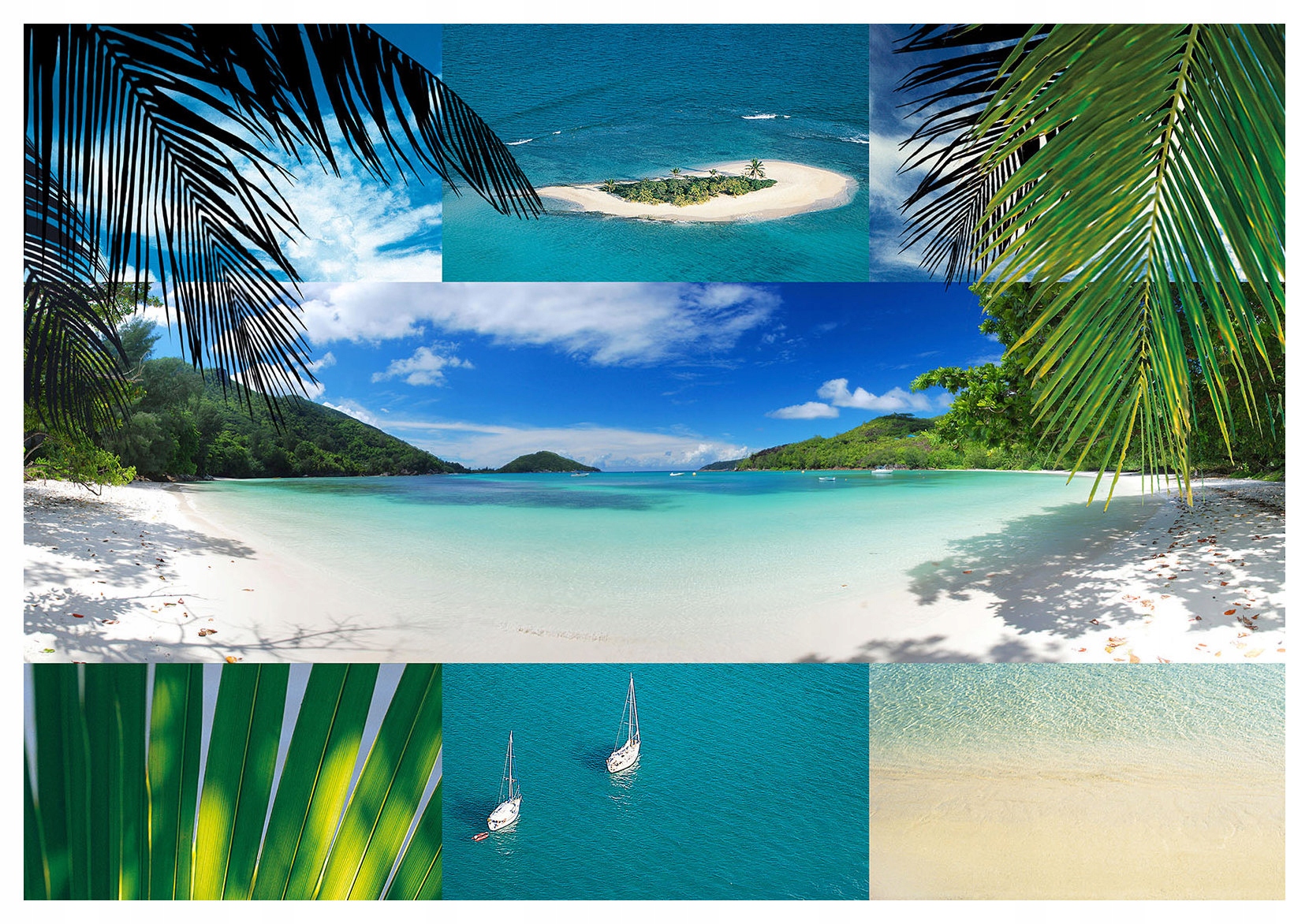 Fototapeta Flizelina Tropický ráj Pláž moře palmy Relaxace 300x210 lepidlo