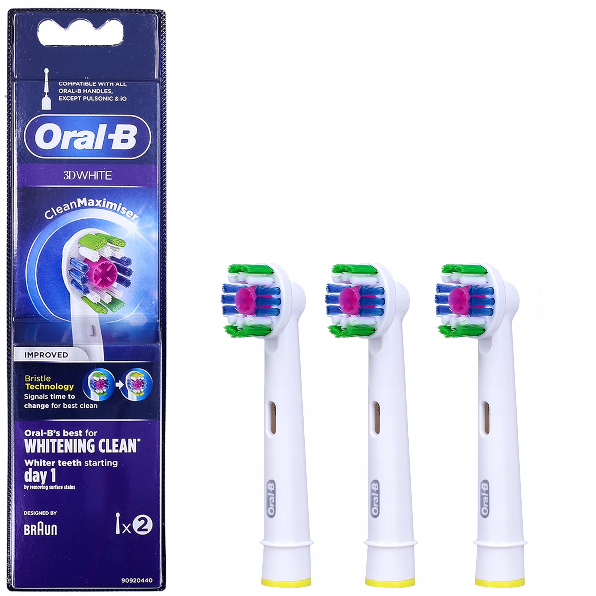 

3X Oryginalna Końcówka Oral-b 3D White Wkłady