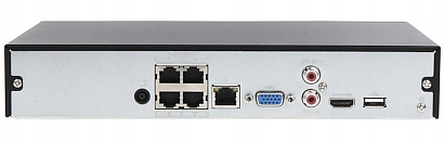 Rejestrator IP DAHUA do monitoringu Switch PoE NVR4104HS-P-4KS3 4xPoE 4K Kod producenta NVR4104HS-P-4KS3