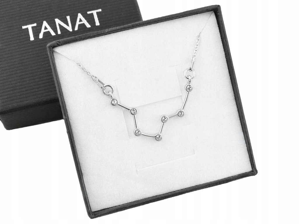 

Srebrny naszyjnik znak zodiaku konstelacja ryby