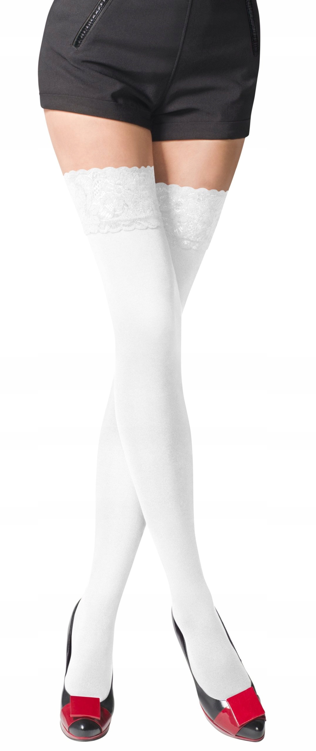 Pończochy z mikrofibry 80 DEN, #3, biały