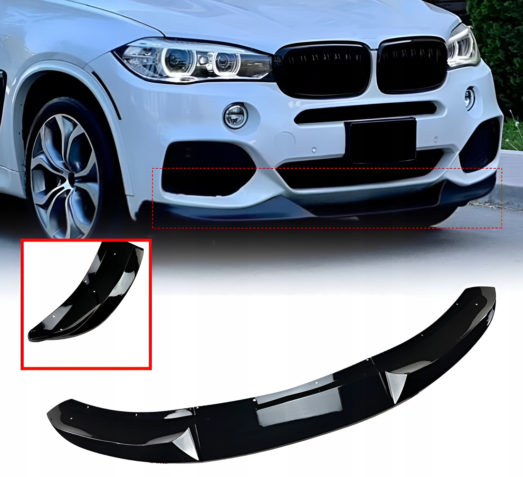 Přední Nárazníková Vložka Pro Bmw X5 F15 2014-2018 M Sport M Performance