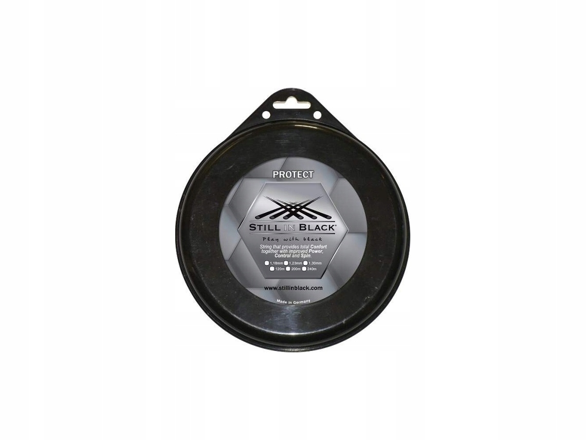 Tenisový výplet Protect Still v černé barvě Cívka 1,3 mm 200 metrů Šedá