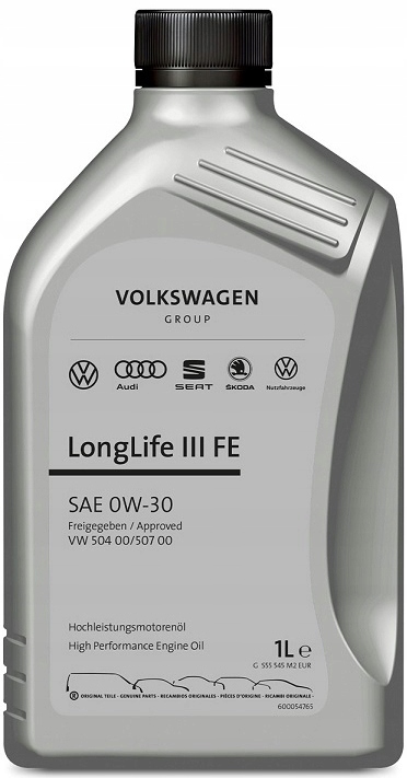 Olej Silnikowy Volkswagen Longlife III Fe 0W30 504.00/507.00 1L