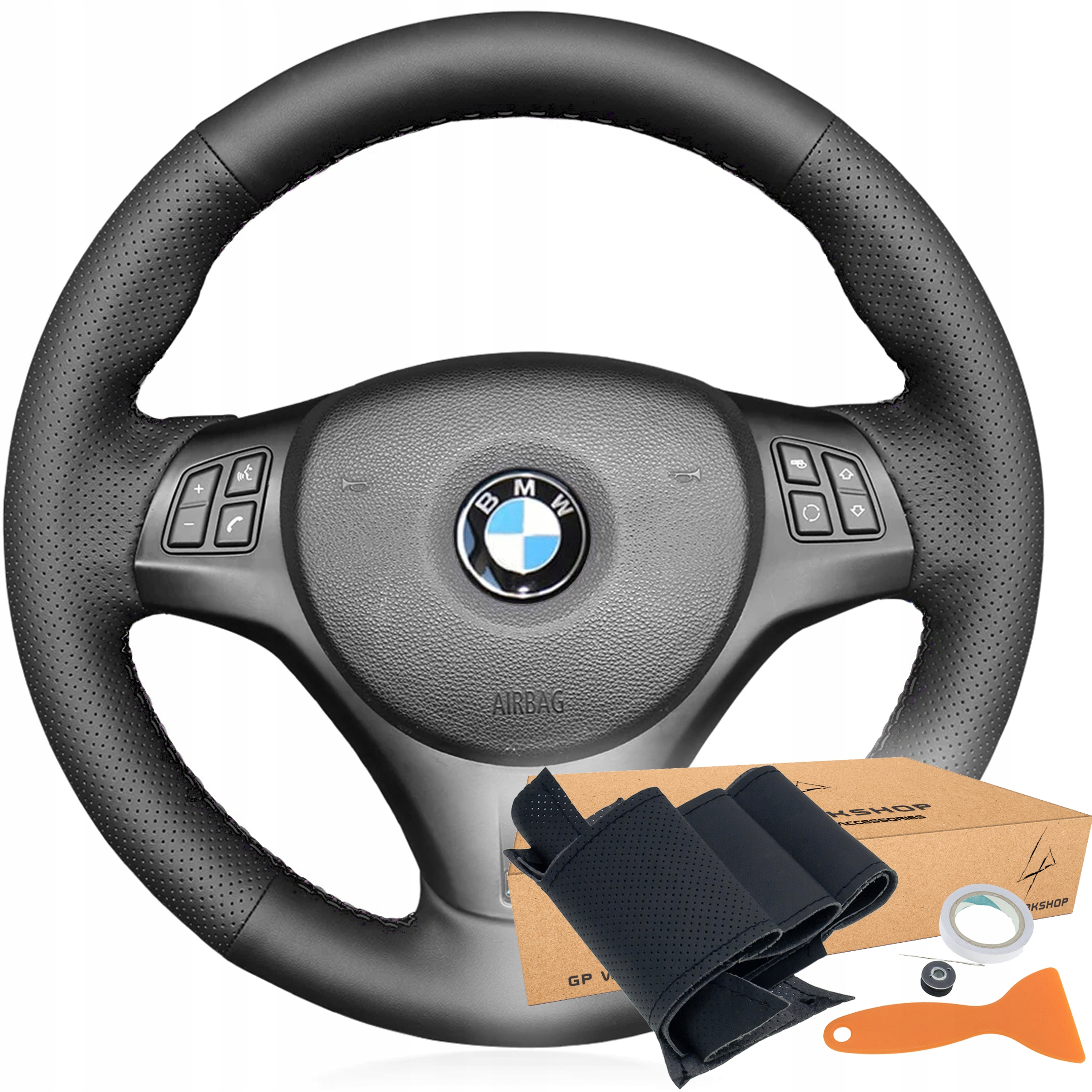 Potah Volantu Lem Bmw E82 E84 E87 E90 E91 E92 E93 M-balíček!