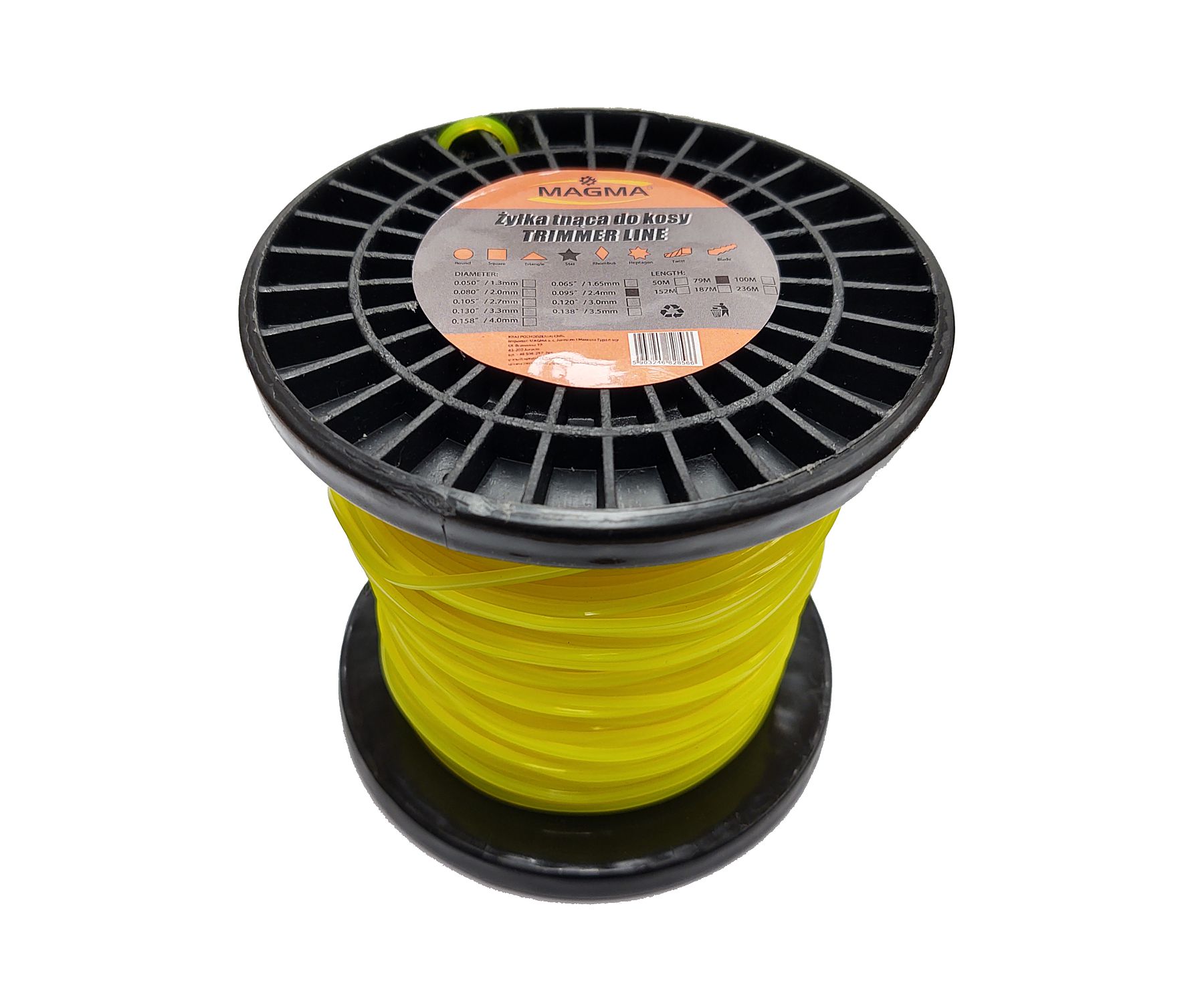 

Żyłka tnąca do kosy gwiazdka pięciokąt 79m 2,4mm