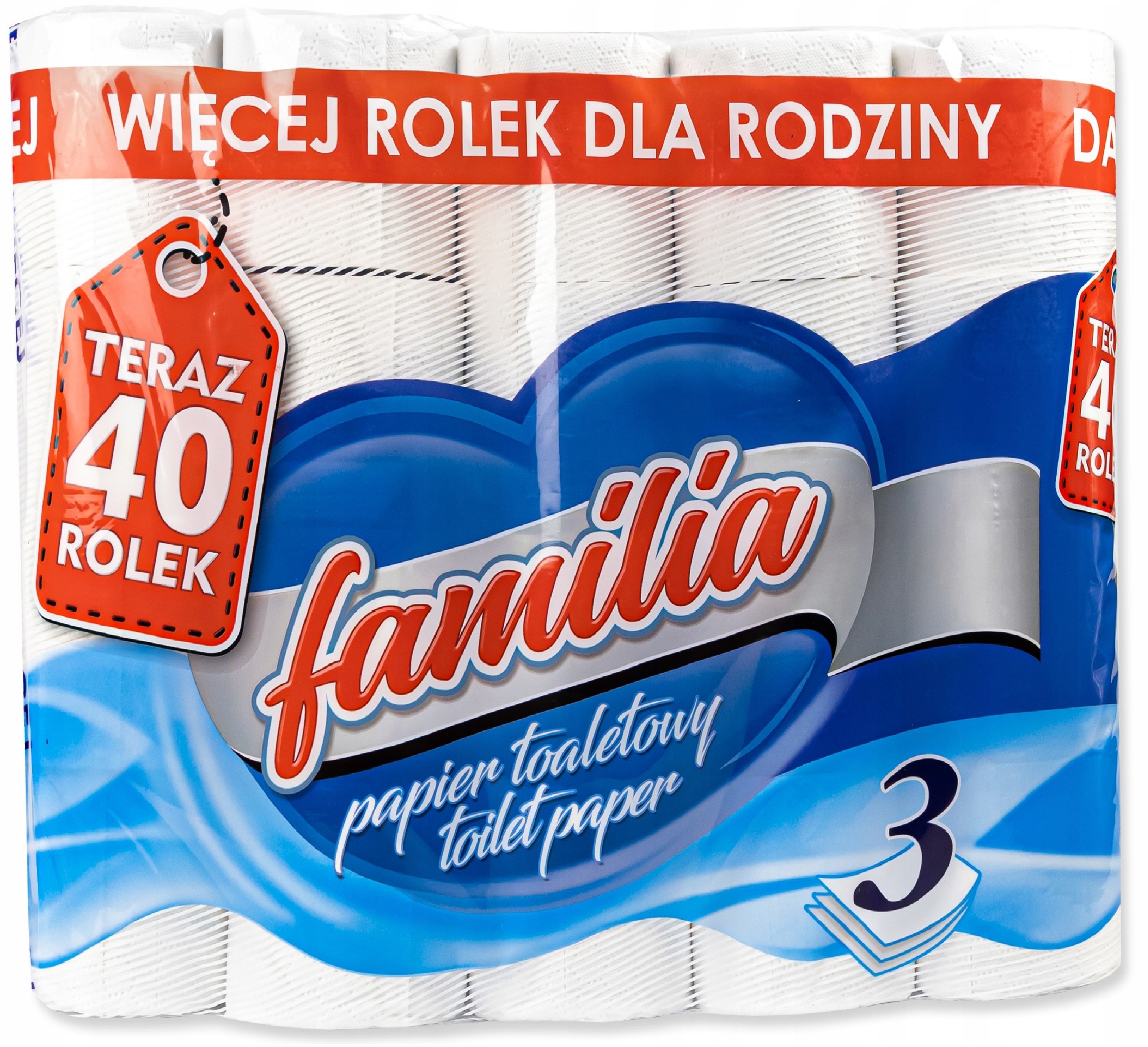

Papier Toaletowy Familia biały 3 warstwy 40 Rolek