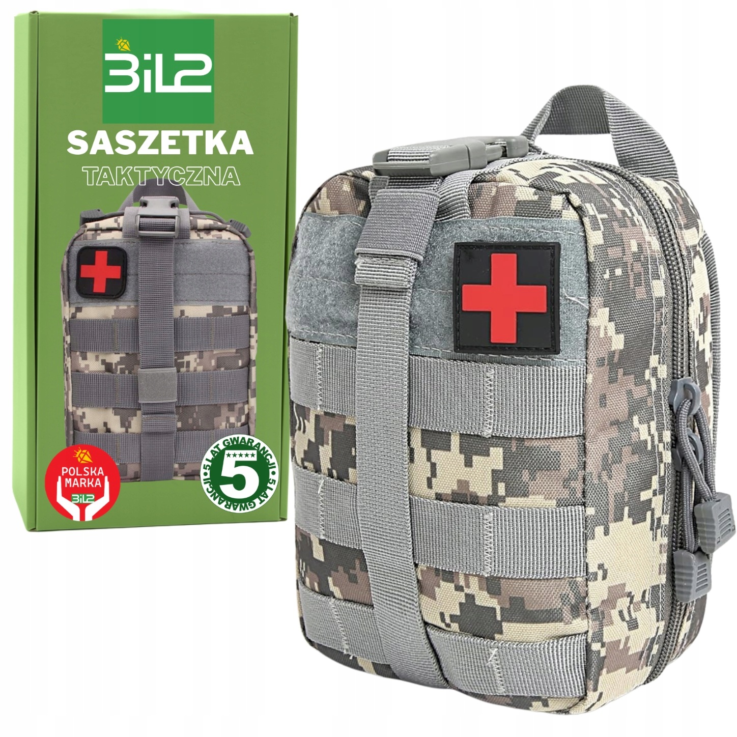 Saszetka Taktyczna Wojskowa Apteczka Medyczna Molle Kieszeń Do Pasa BiL2