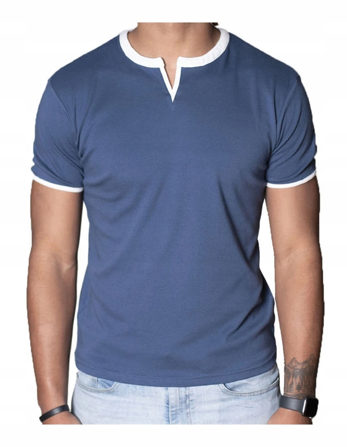 

Klasyczna granatowa koszulka T-shirt Spear Point L
