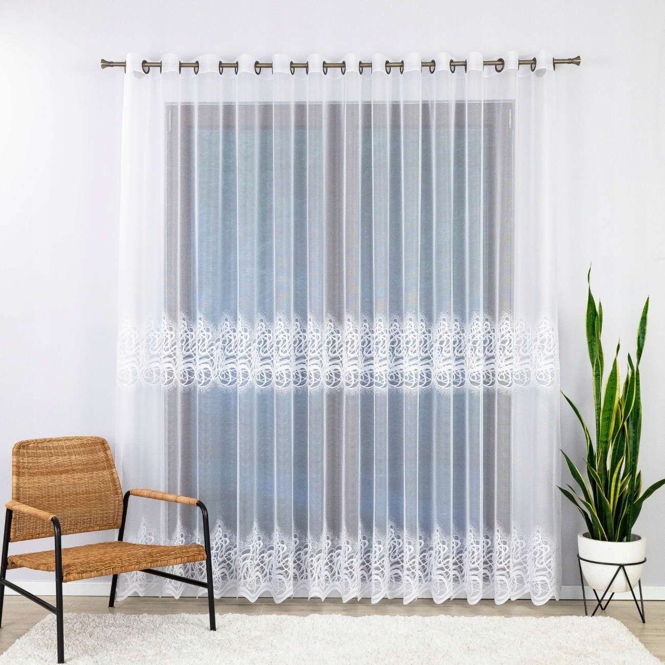 Záclona Na Průchodkách Vzor Ve Spodní Části Stuhy 250x230