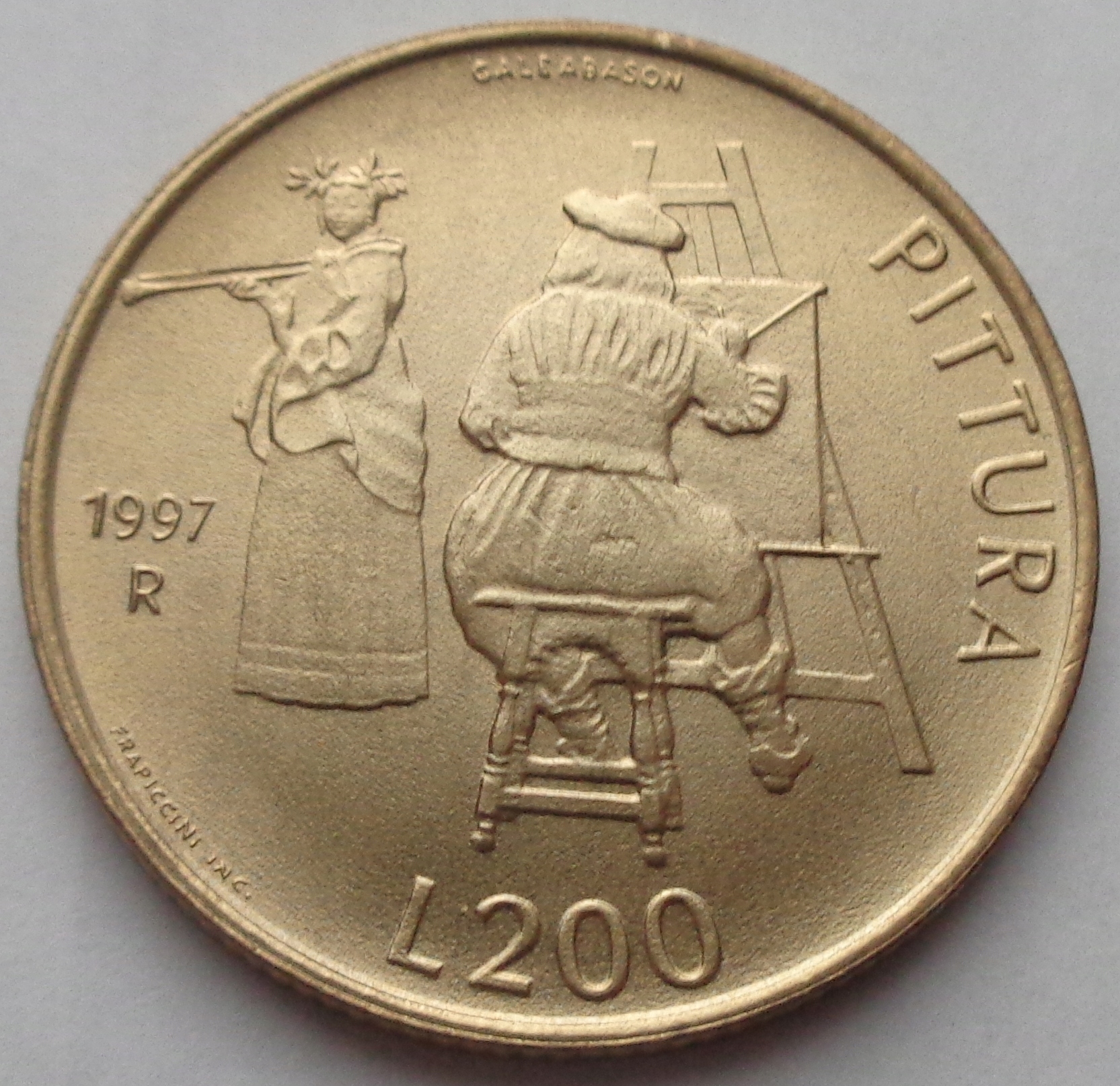 San Marino - 200 lirów - 1997 - Malarstwo