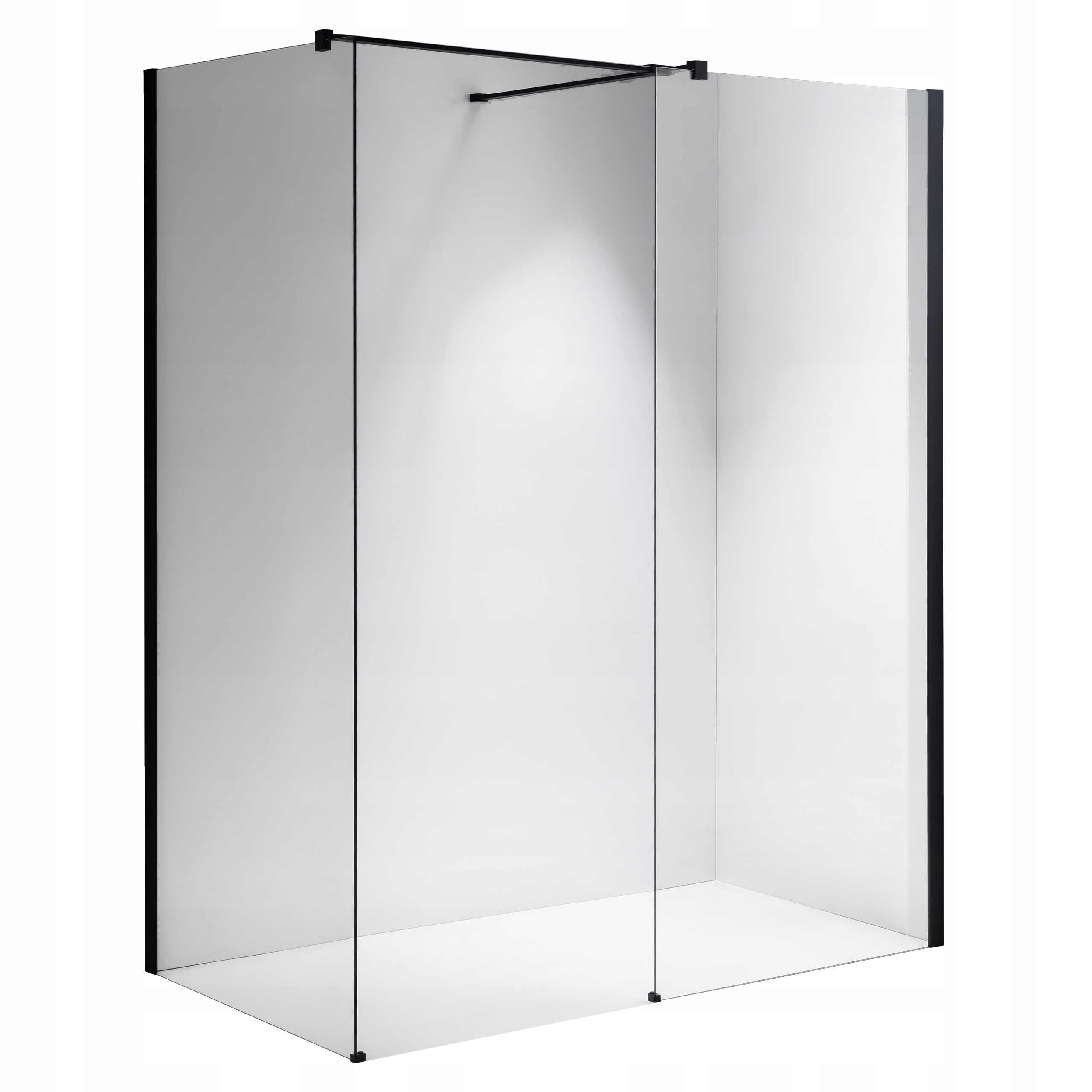 Ścianka Szyba Prysznicowa SH07-DUO-BL-90X100 Walk-in 90X100 CM Czarna 8 MM