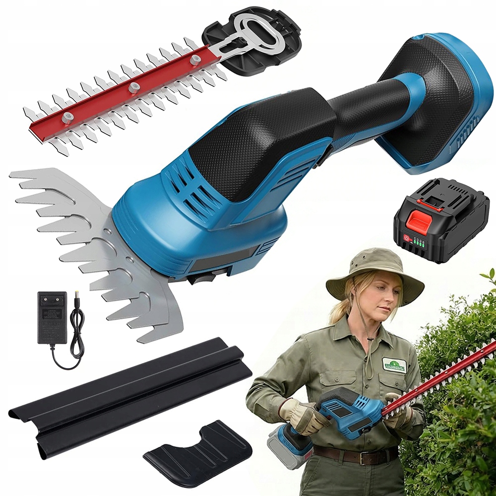 Akumulátorové Nůžky Na Živý Plot S Teleskopickou Rukojetí 2V1