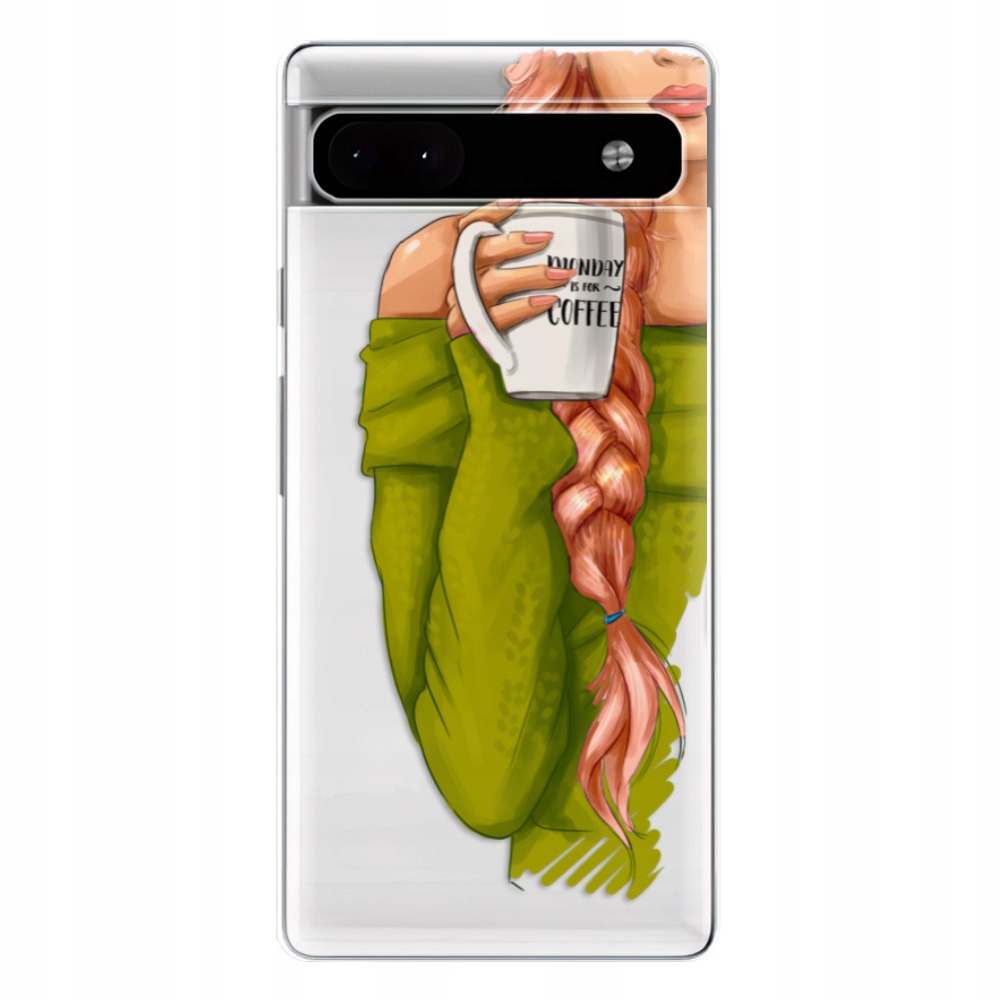Silikonowe etui iSaprio My Coffe and Redhead Girl Google Pixel 6a 5G