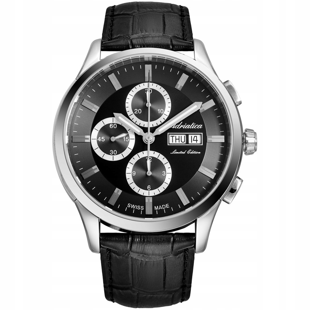 Pánské Hodinky Adriatica A1992.5214A s černým řemínkem