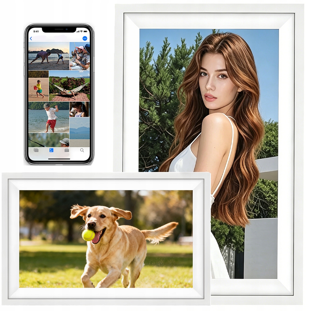 Rámeček Na Fotografie Frameo Wifi 32GB 15,6" Dotykový Fotorámeček Hd Videa