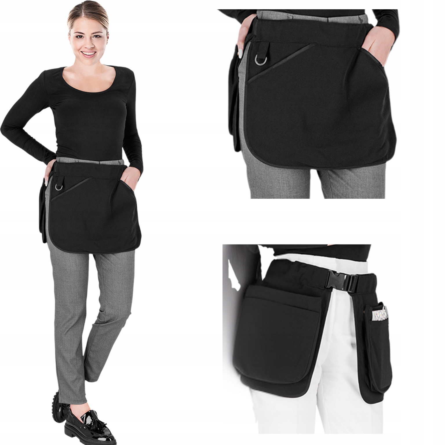 ZAPASKA KELNERSKA Z KIESZENIAMI REGULOWANA CATERING KELNER BARISTA EVENT Marka inna