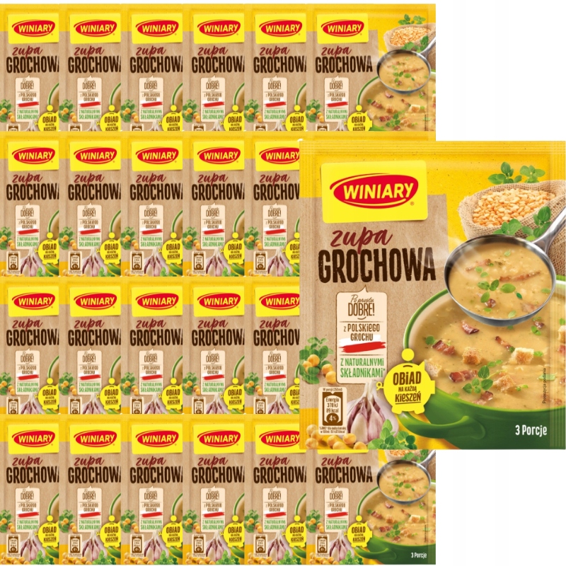 25x Chutná Hrášková Polévka v prášku 75g Winiary