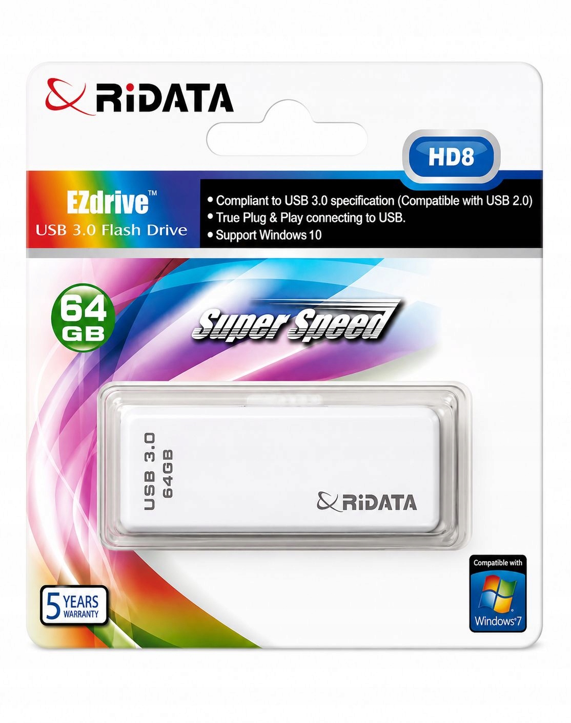Usb flash meghajtó 64GB HD8 USB3.0 Ridata Wt