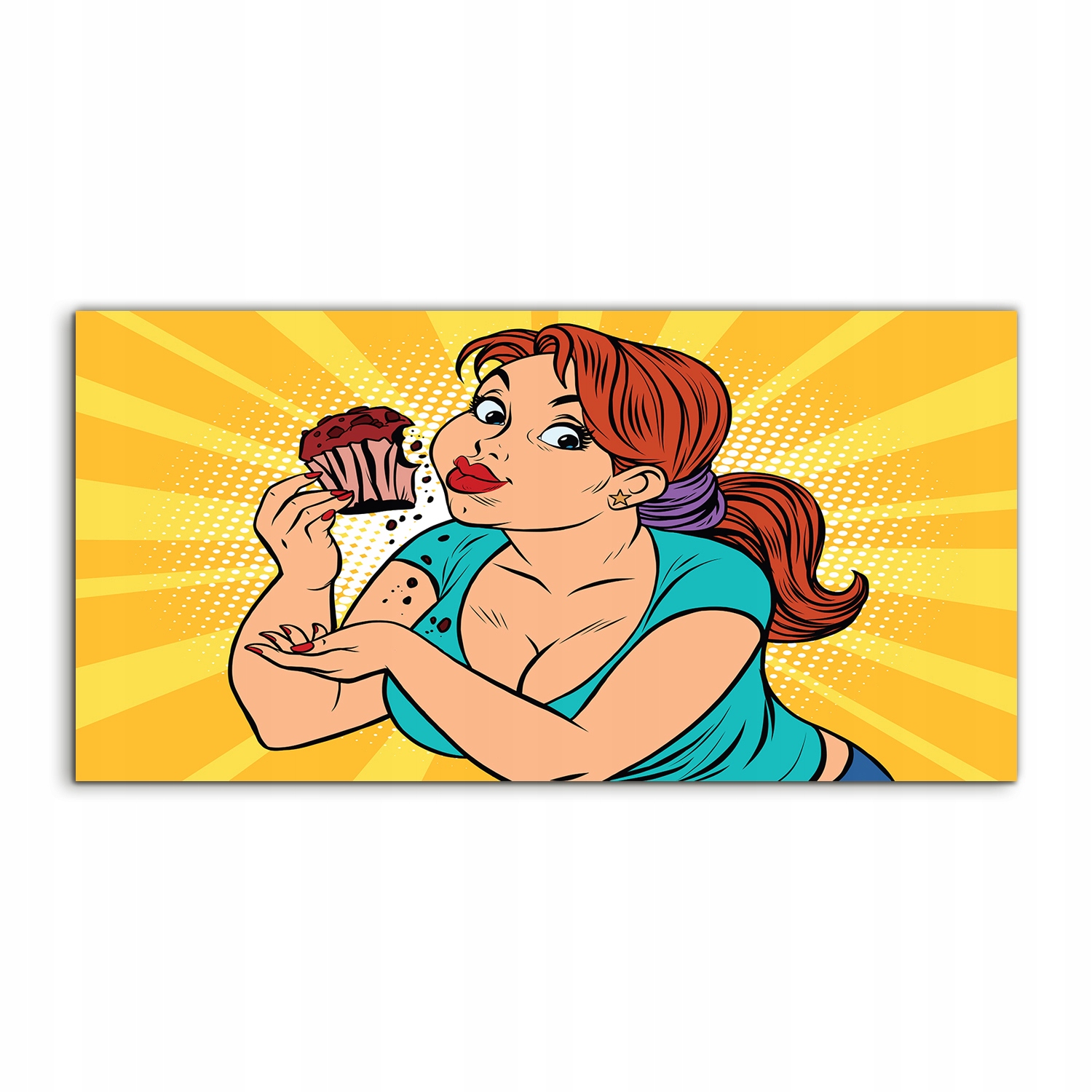 

Fotoobraz 140x70 wiszący Kobieta Babeczka Sztuka