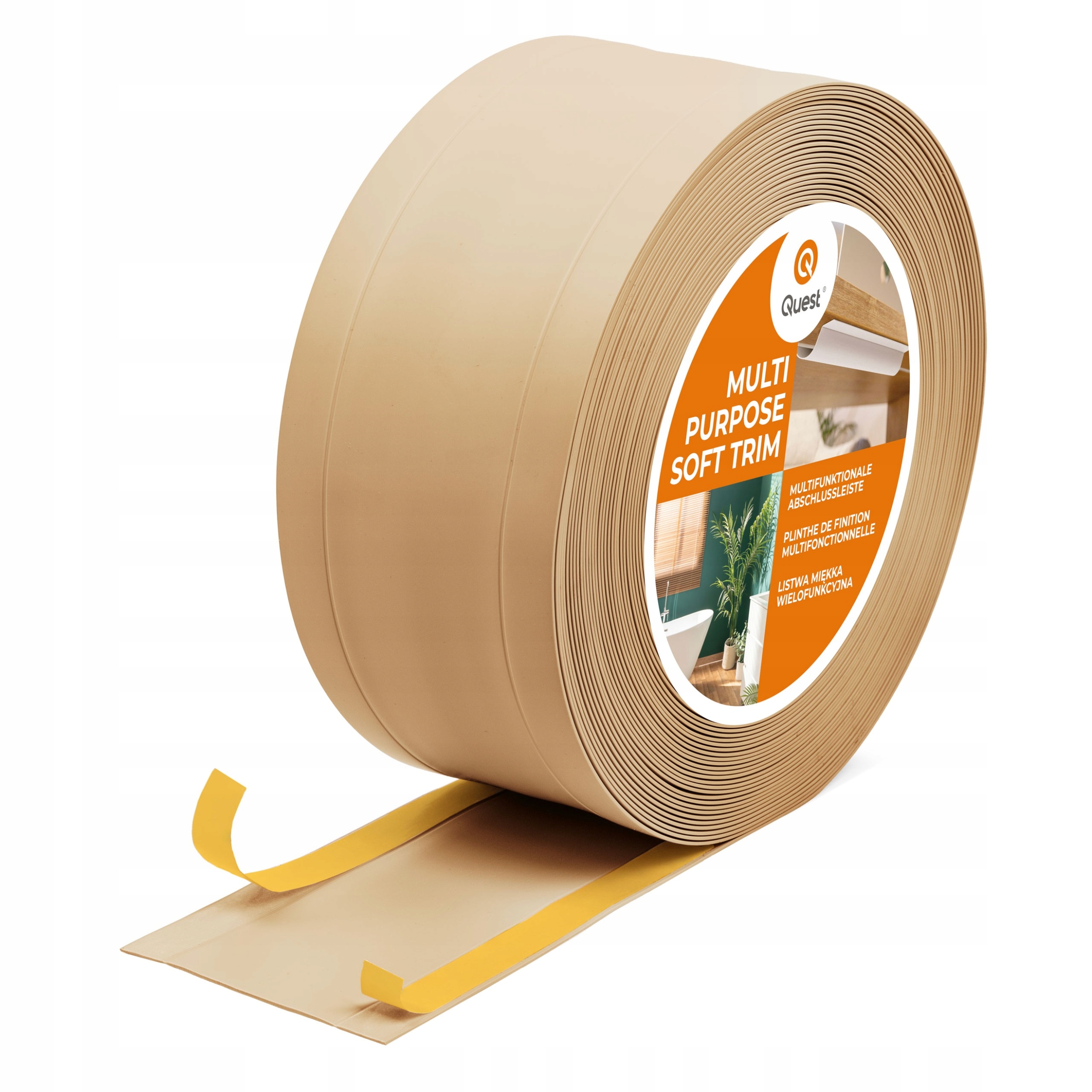 Dokončovacia lišta z Pvc 6v1 samolepiaca, piesková 15 m 95 mm, W1