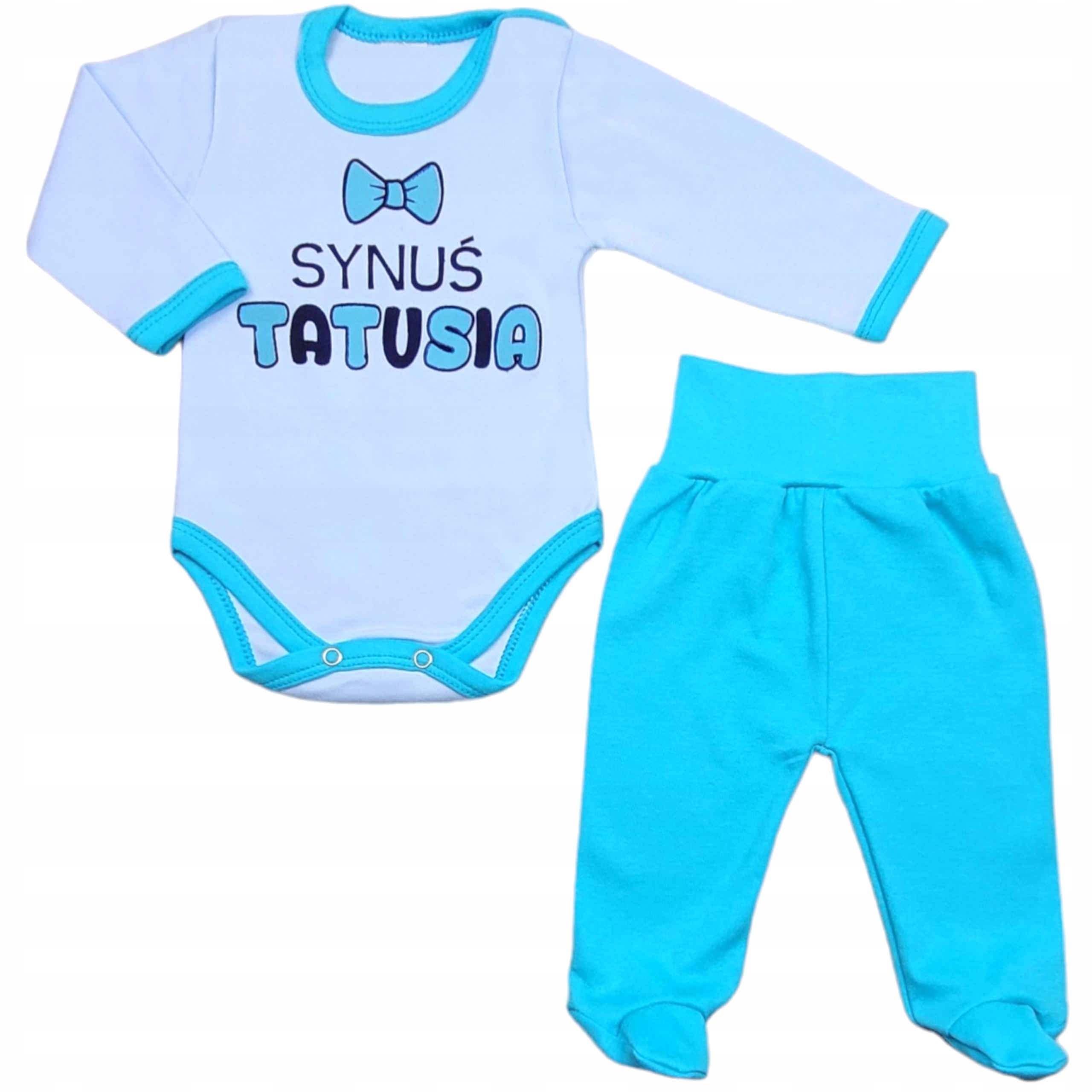 KOMPLET NIEMOWLĘCY DLA CHŁOPCA BODY I PÓŁŚPIOCHY WYPRAWKA 56 SYNUŚ TATUSIA
