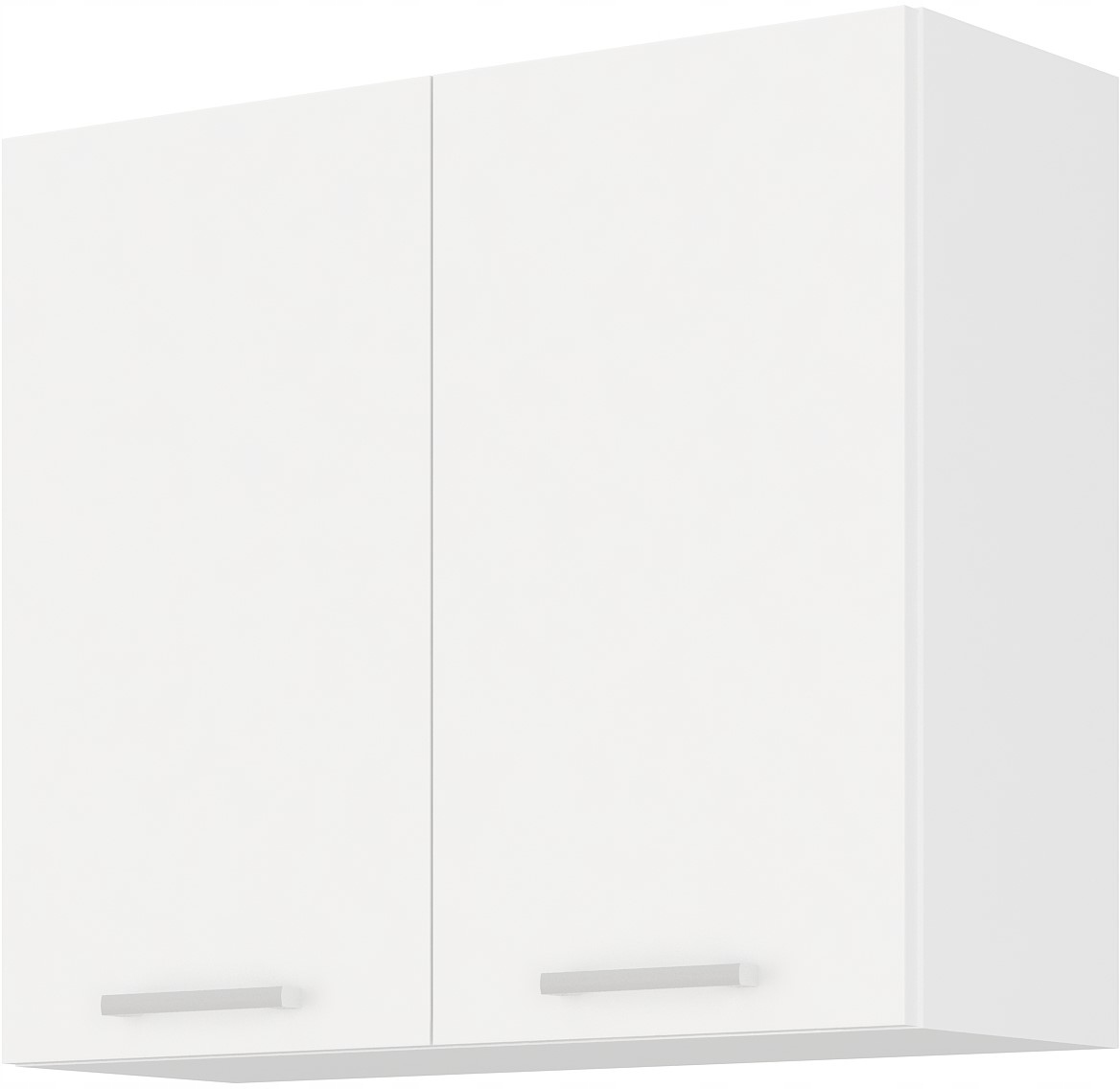 Kuchyňská skříňka 80 závěsná, horní, dvoudveřová s policemi. Do kuchyně, bílá.