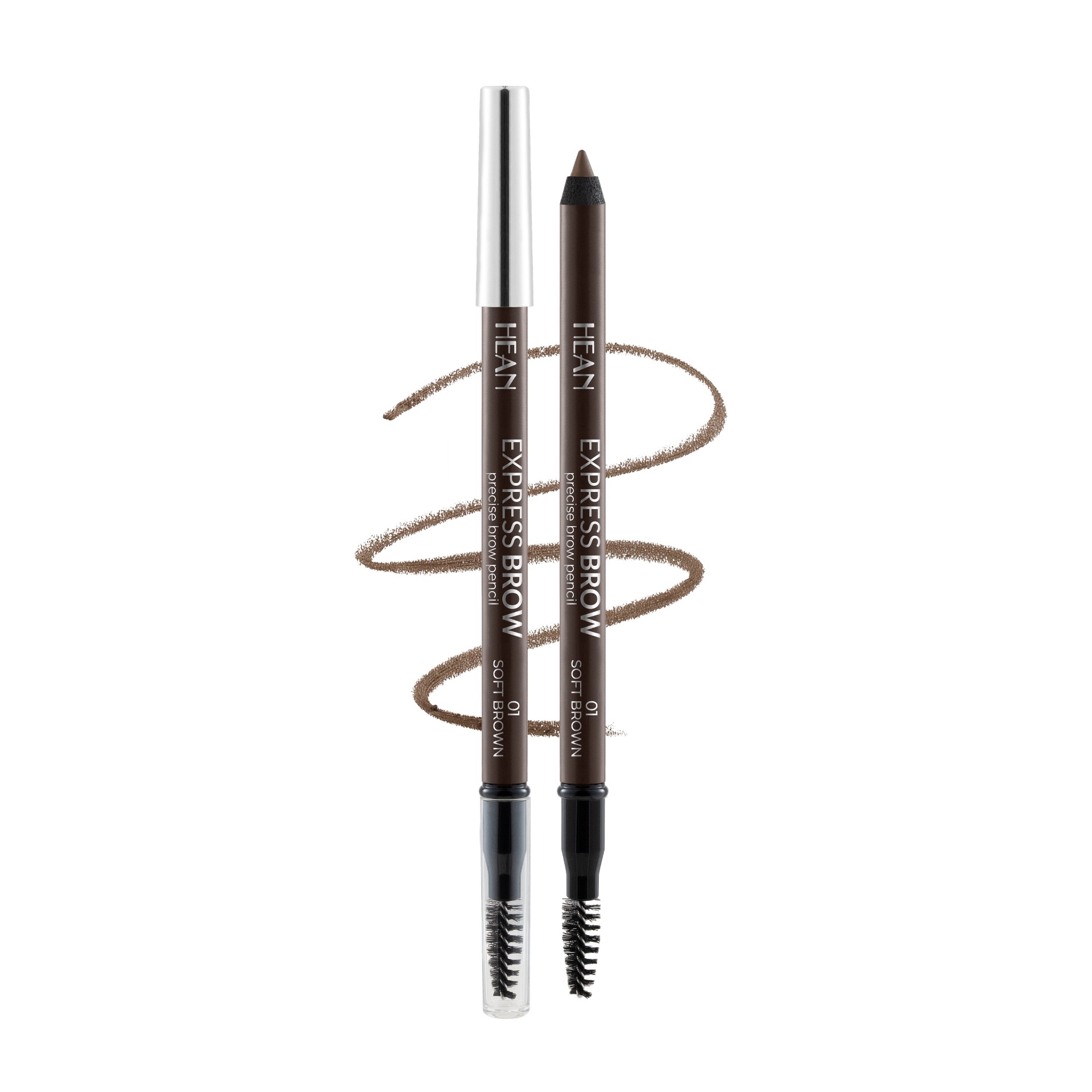 Hean Express Brow temperovaná tužka na obočí 01 Soft Brown 1 ks