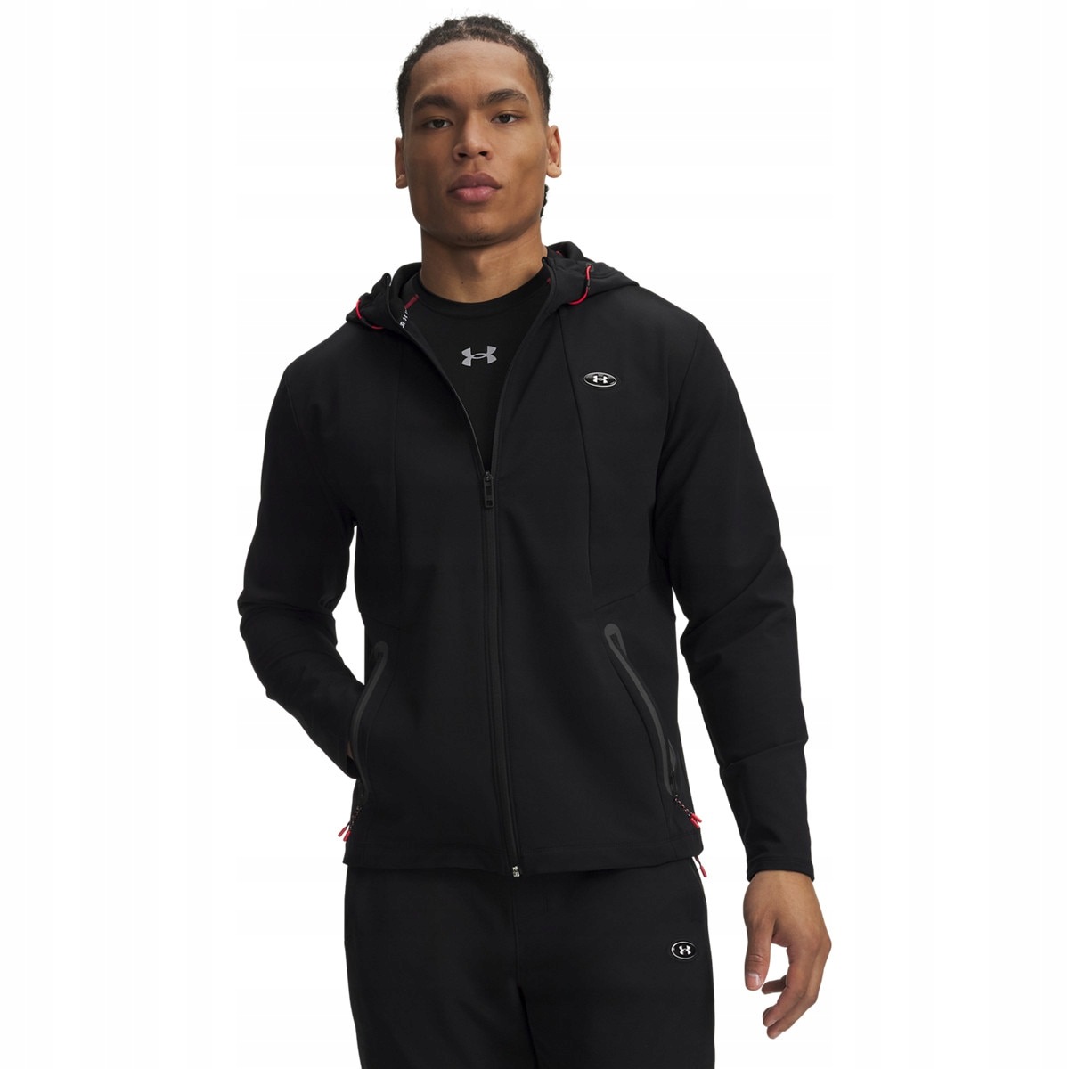 Męska kurtka treningowa Under Armour Utility Woven Winterized Fz Czarny