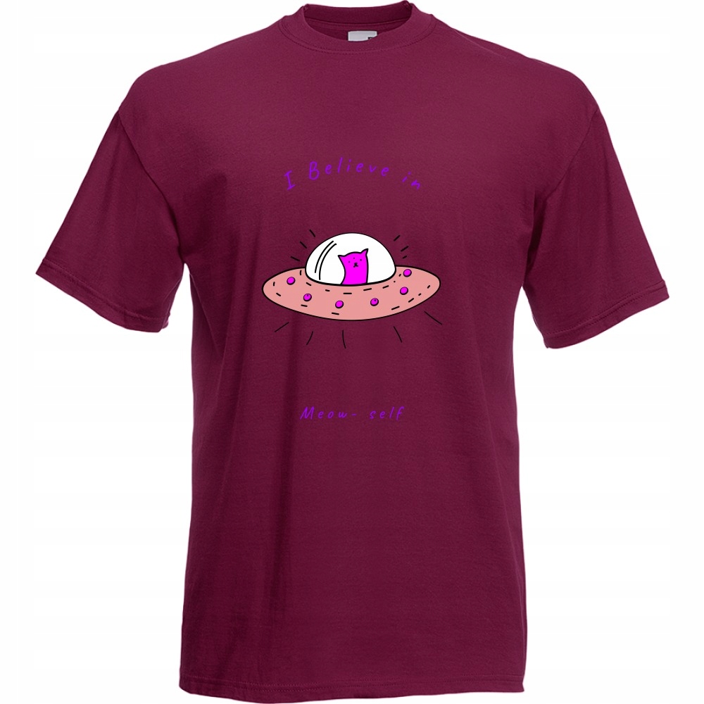

Koszulka believe in meow-self kot ufo XXL burgund