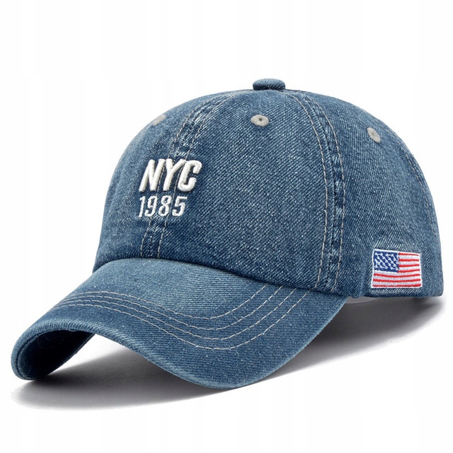 

Czapka Z Daszkiem bejsbolówka Jeans snapback Męska