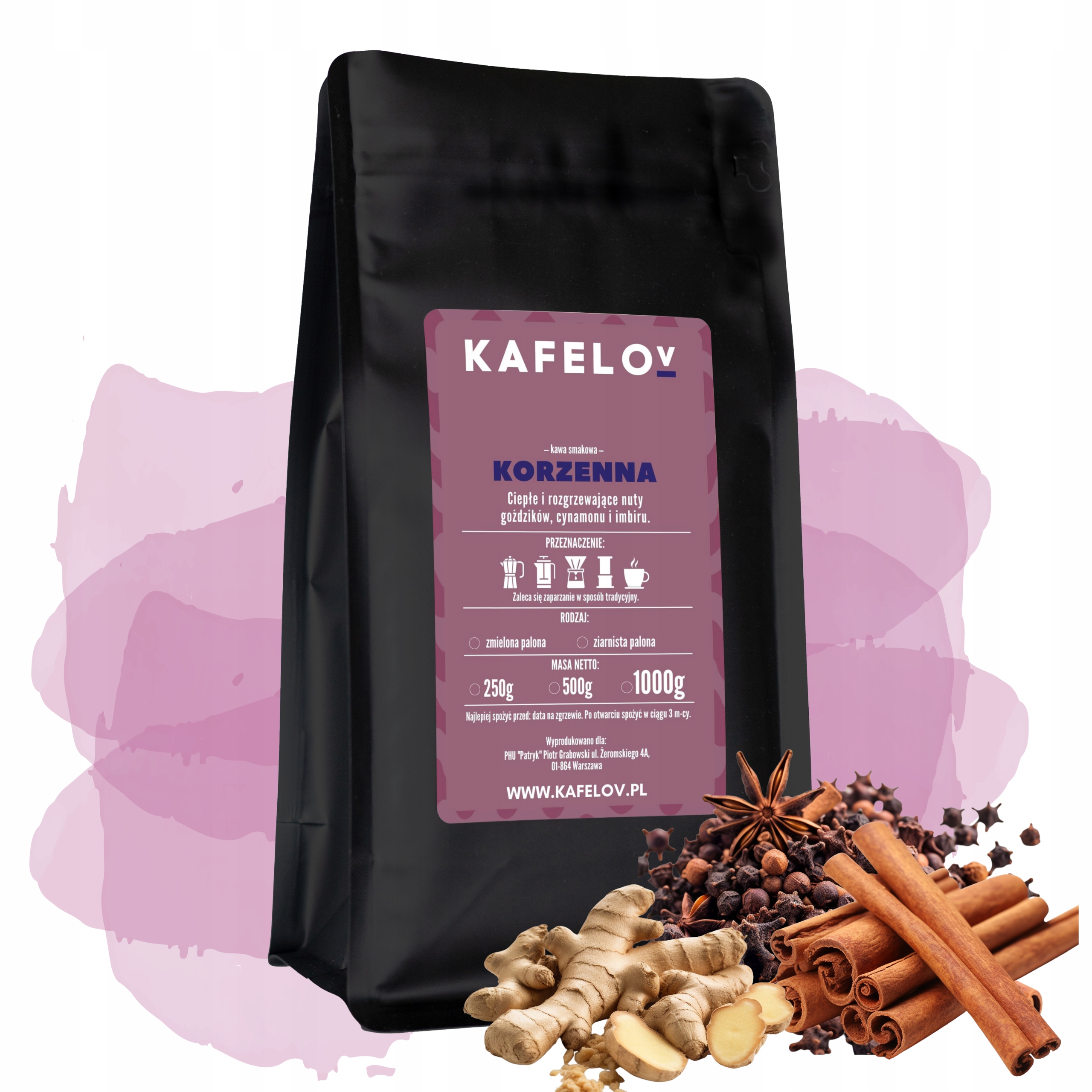 Levně Káva Kafelov ochucená Kořeněná 1000 g mletá