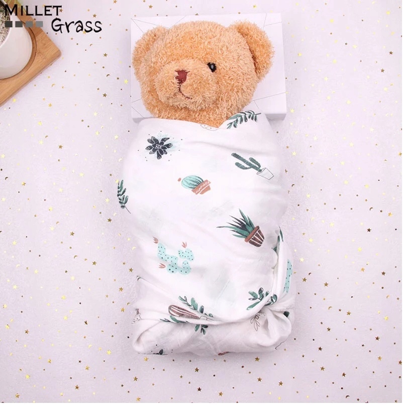 MUŚLINOWY OTULACZ ,KOCYK,BAMBUS ROZ110CM X115CM Rodzaj muślinowa