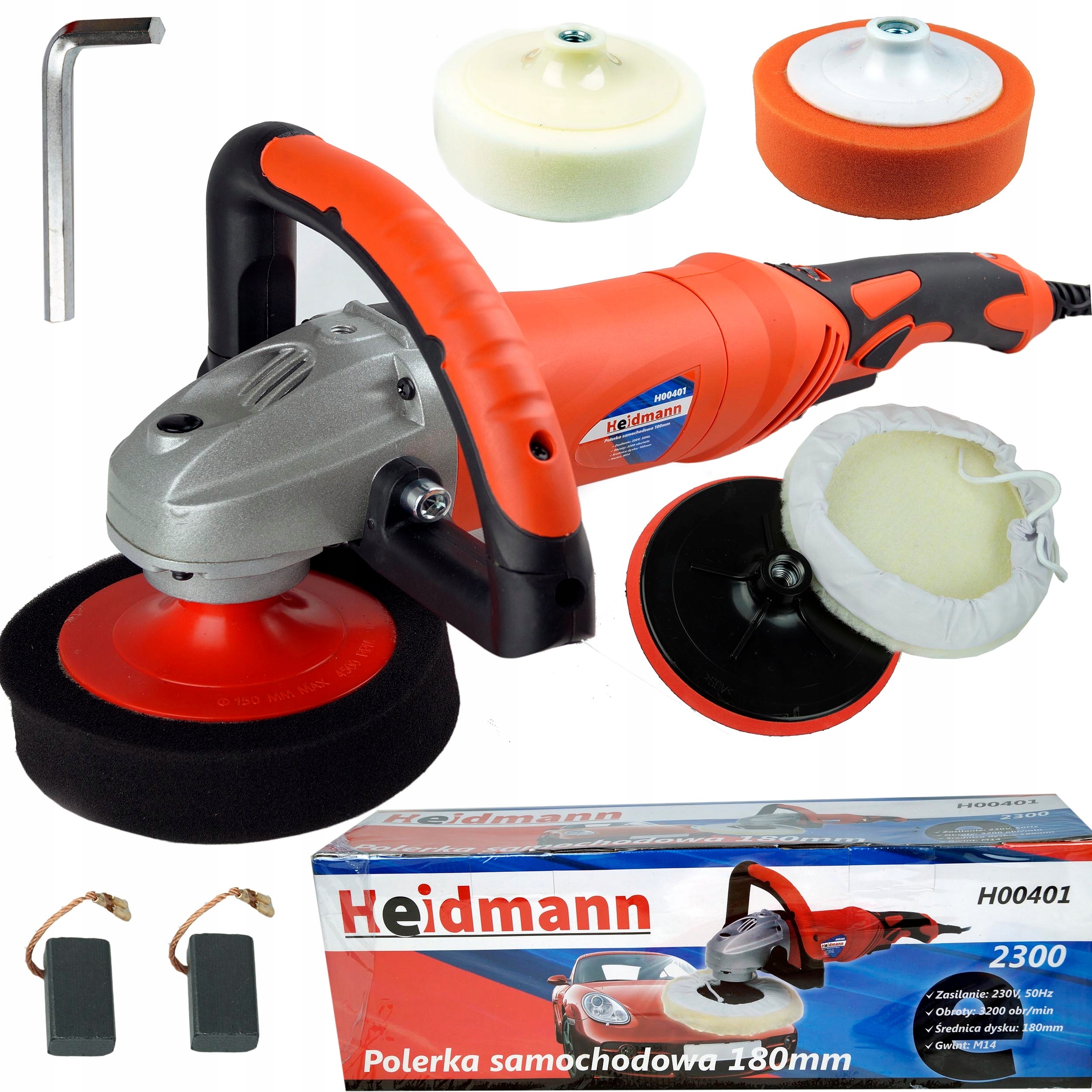 POLERKA Z REGULACJĄ OBROTÓW + GĄBKI POLERSKIE