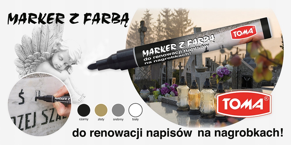 MARKER Z FARBĄ DO RENOWACJI NAGROBKÓW ZŁOTY EAN (GTIN) 5901133448316