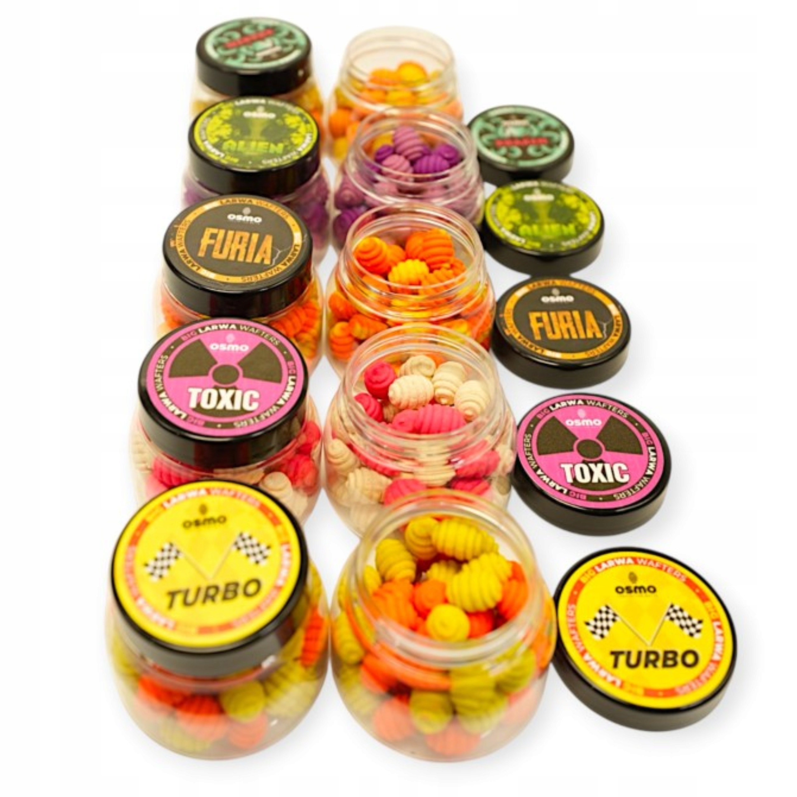 Zestaw 5x Big Larwa Wafters 14x10 mm Osmo Alien Kraken Toxic Turbo Furia