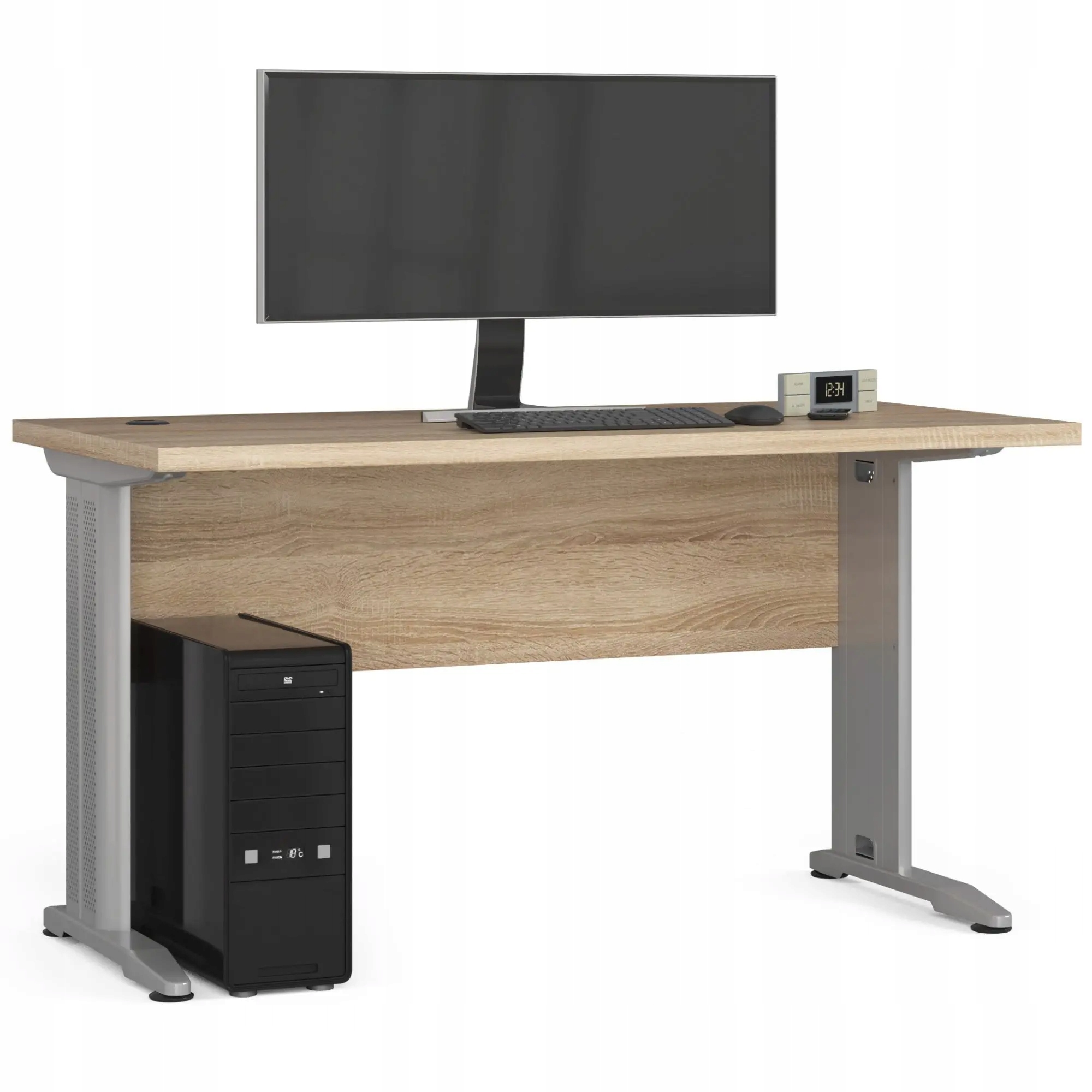 

Biurko komputerowe BM-135 cm sonoma metalowe nogi
