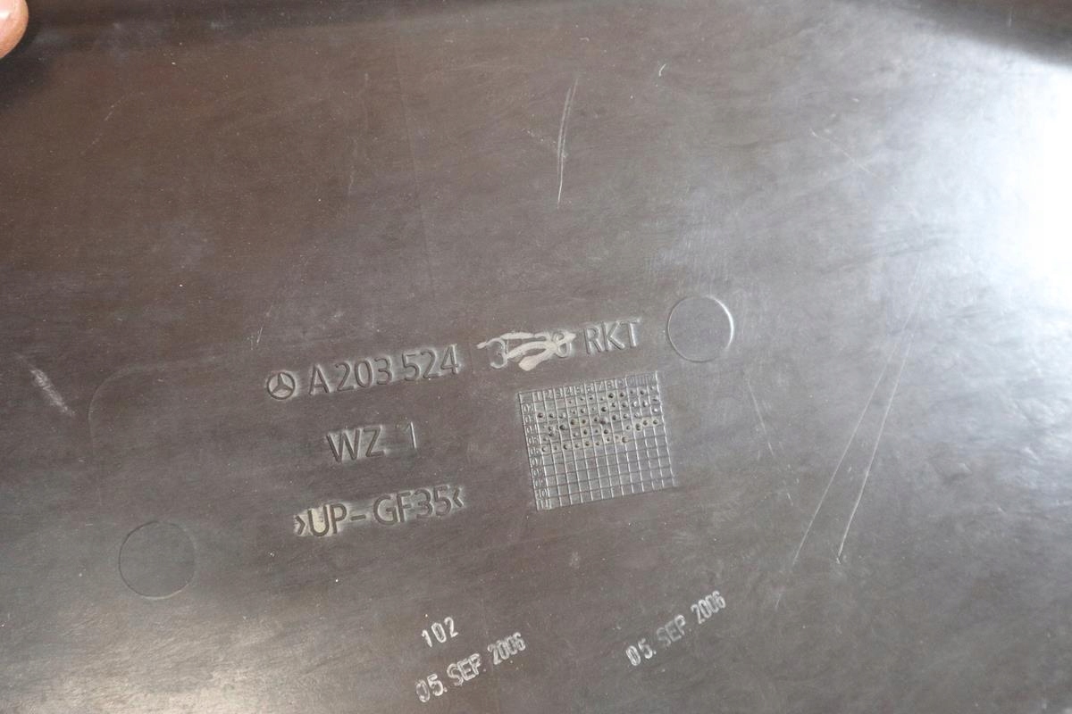 MERCEDES W203 OSŁONA PODŁOGA SKRZYNI 2035243630 Numer katalogowy części 2035243630