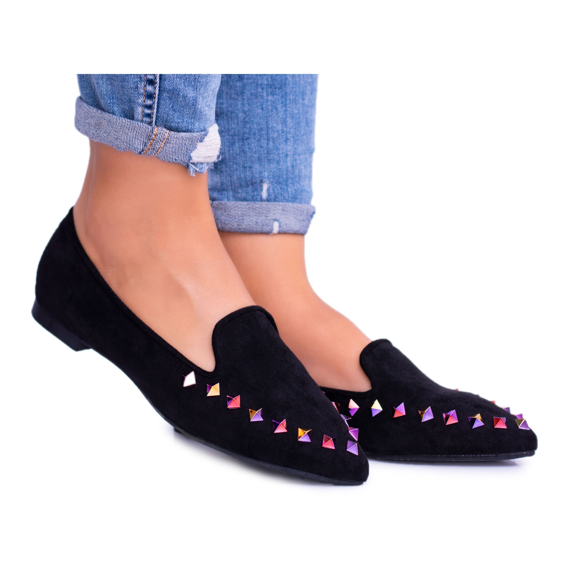 

Czarne Skóra ekologiczna Buty Lu Boo r.36