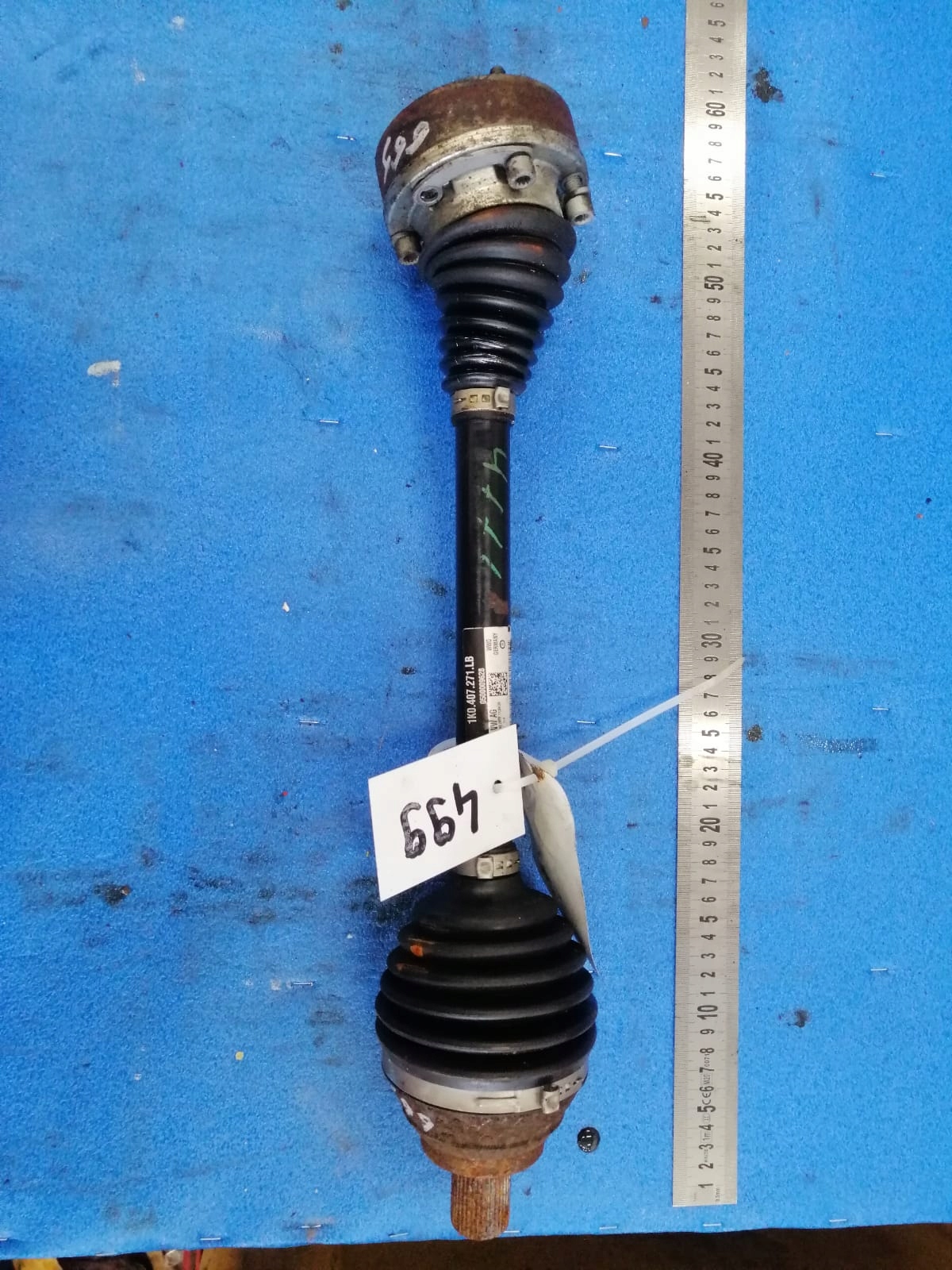 semi-axis VW GOLF 2014 R left 1.2 petrol 1KO407271LB