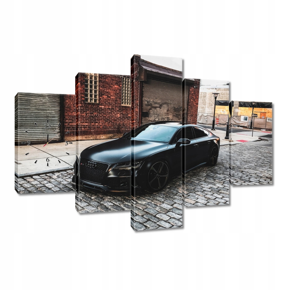 Nástenné hodiny 150x105 čierne Audi Rs
