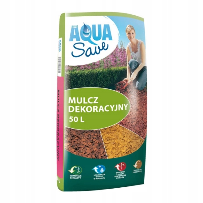 Mulcz dekoracyjny czerwony Aqua Save 50 l Kora