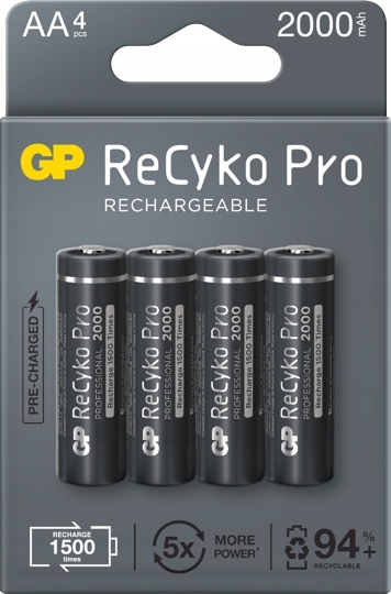 Akumulatorki AA GP RECYKO R06 2000 mAh - 4 szt