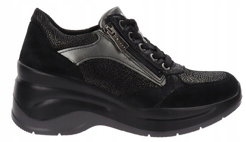 Tenisky na klínku Igi & Co 4656700 Kůže Černá r39