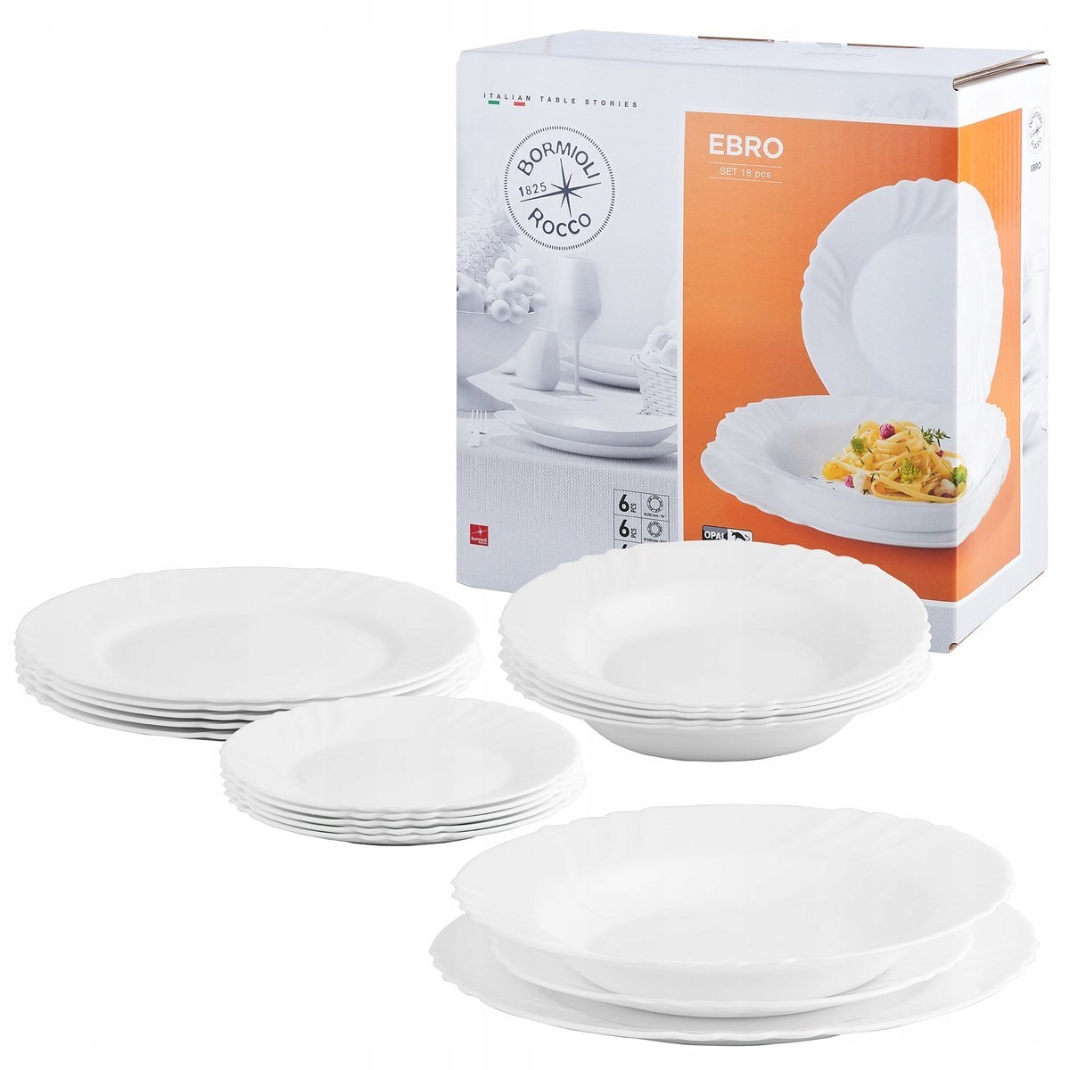 Serwis obiadowy zestaw Bormioli Rocco Ebro 18 el. EAN (GTIN) 5901832325642