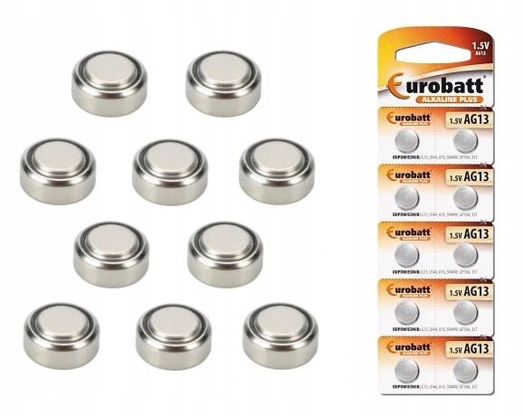 

10x Baterie LR44 AG13 A76 1,5V Bateria Guzikowa