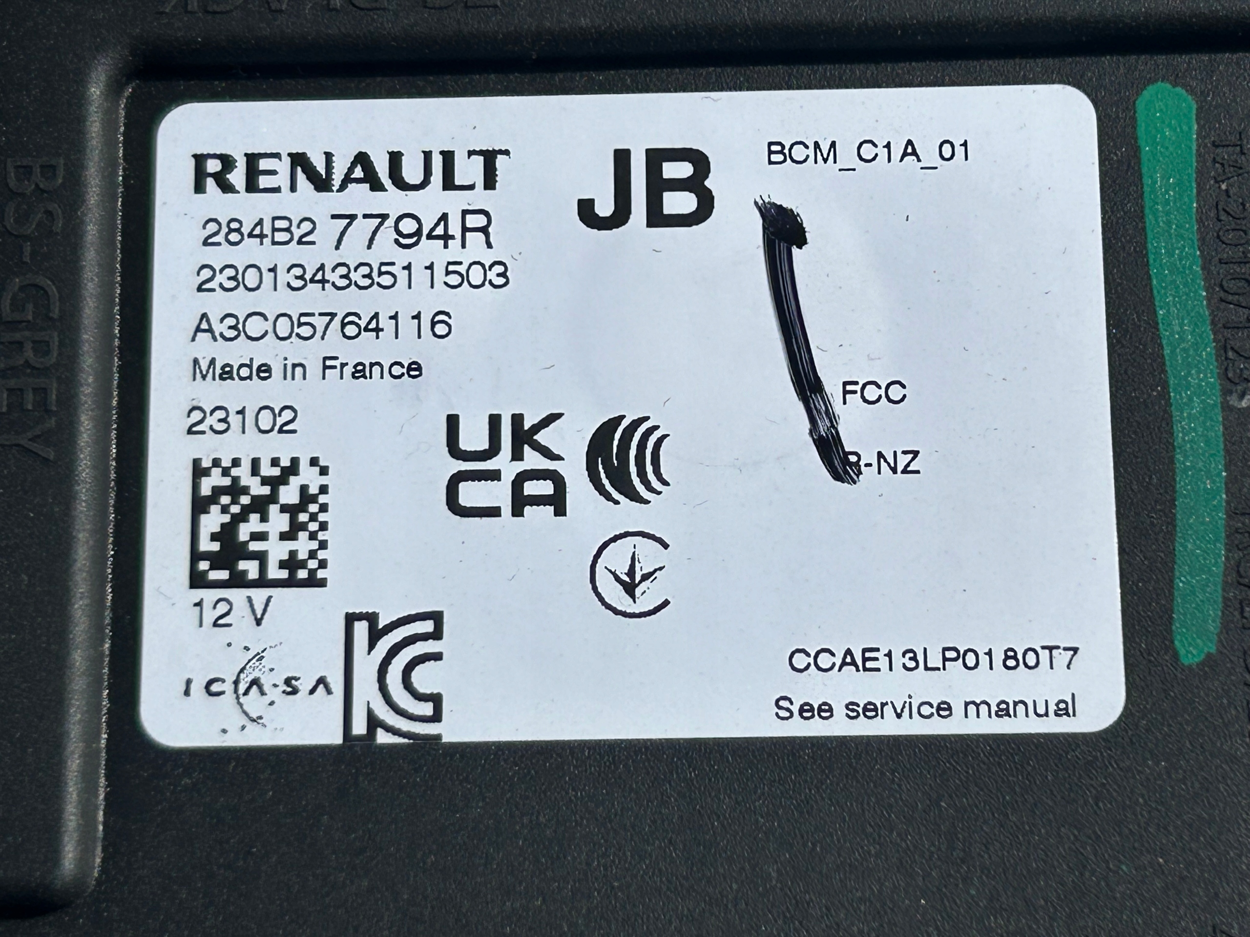 RENAULT AUSTRAL E-TECH Module Unité de contrôle 284B27794R