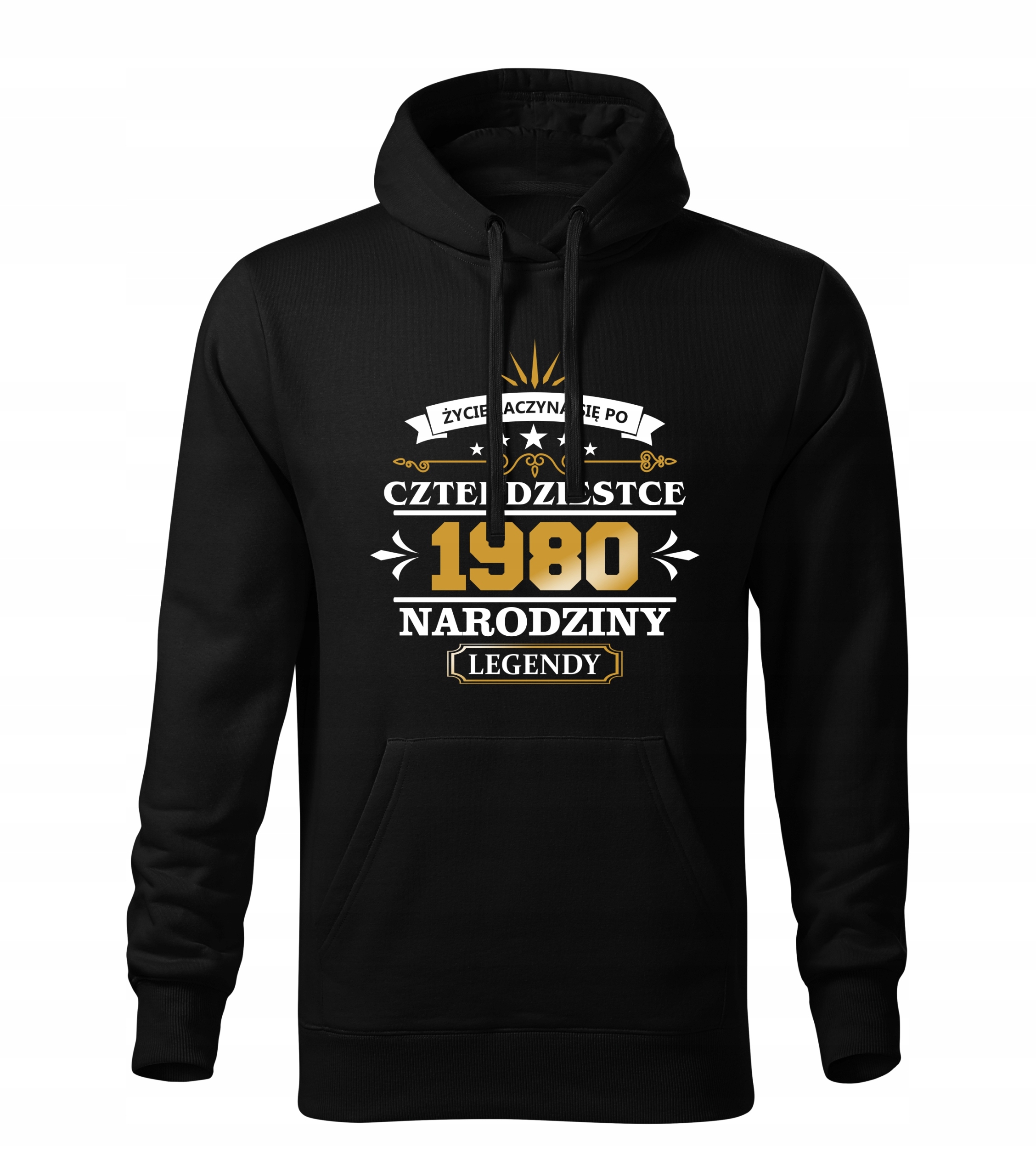 

Bluza męska kaptur Urodziny nadruk Życie po 40-tce