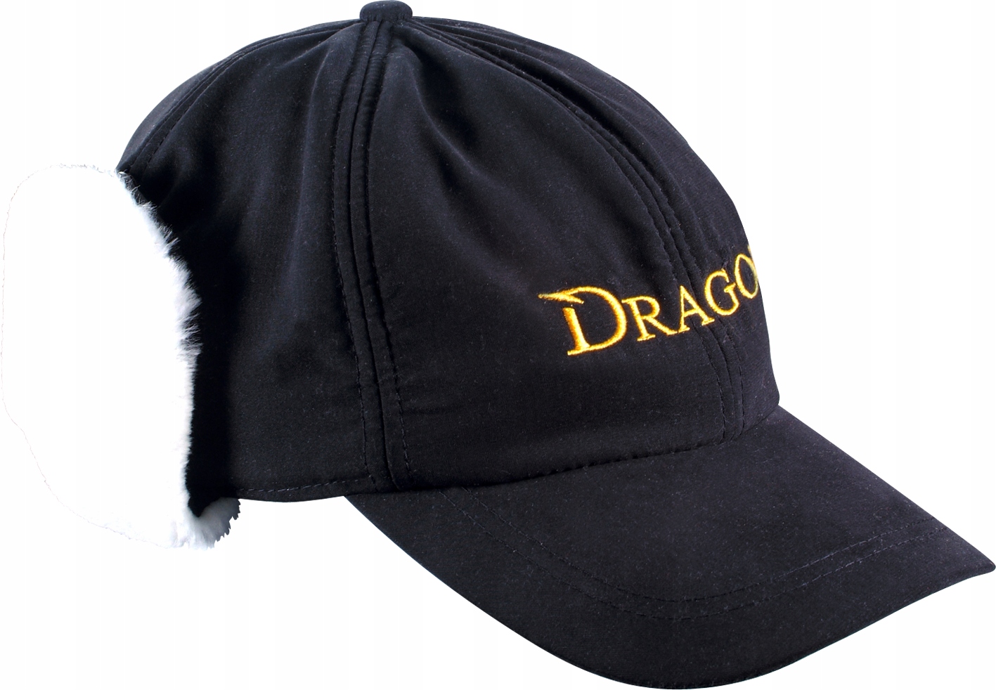Czapka zimowa Dragon baseball z nausznikami czarna